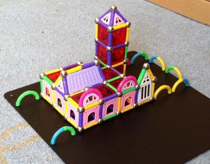 Magnetic Castle With A Red Tower