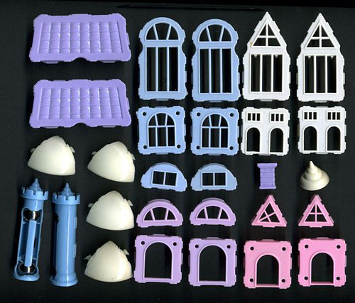 The Other Half Of The Plastic Parts From The Magnetic Castle set