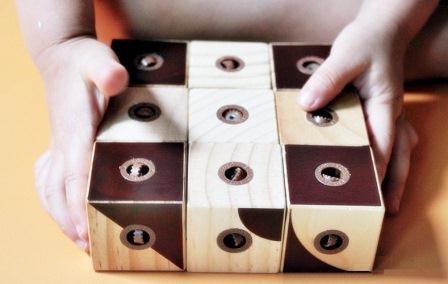 EDTOY STEM Wooden Magnetic Cubes