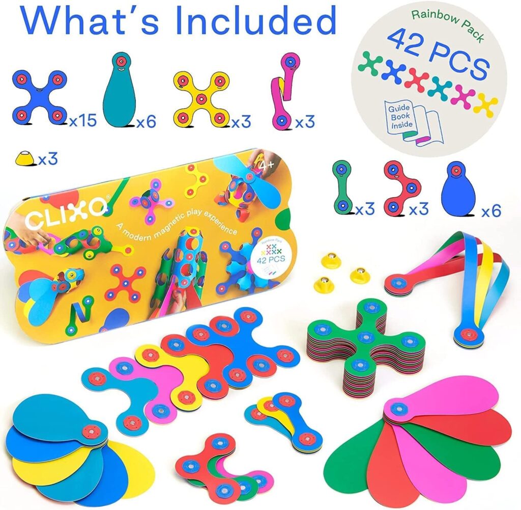 Clixo Rainbow 42 Piece Pack - Contents