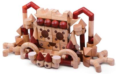 EDTOY Large Wooden Magnetic Building Set