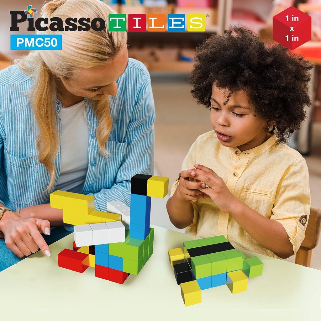 PicassoTiles 1" Magnetic Cubes Size